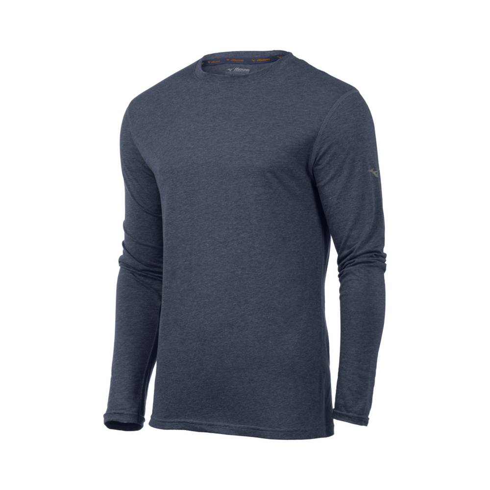 Mizuno Inspire Long Sleeve - Erkek Gömlek - Indigo Türkiye (IBSUQT-397)